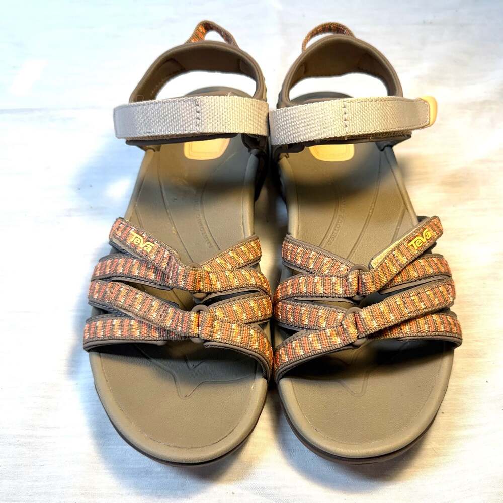 Teva Women's Tirra Stacks Strappy Sports Sandals Tan Orange